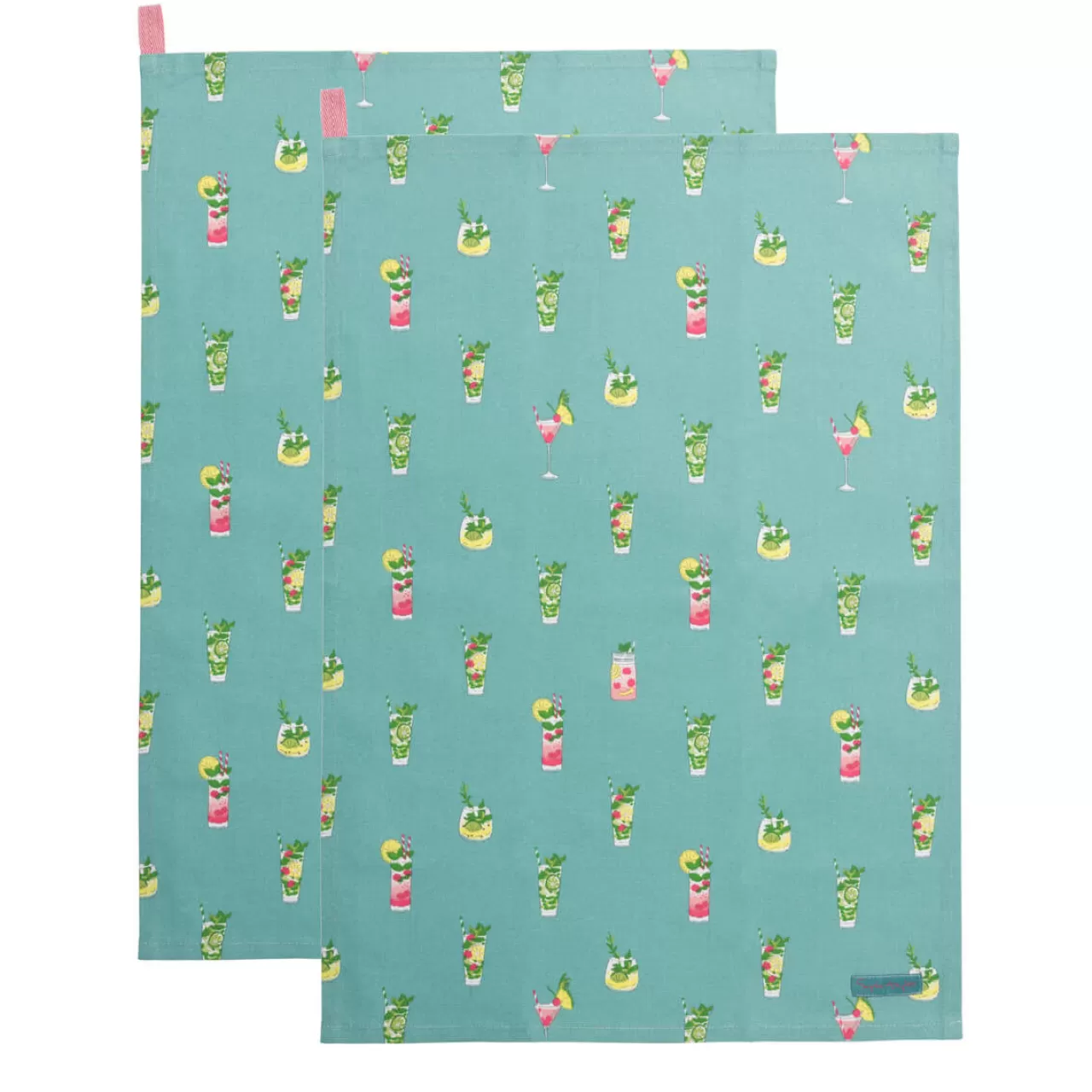 Outlet Sophie Allport Cocktails Set Of 2 Tea Towels By