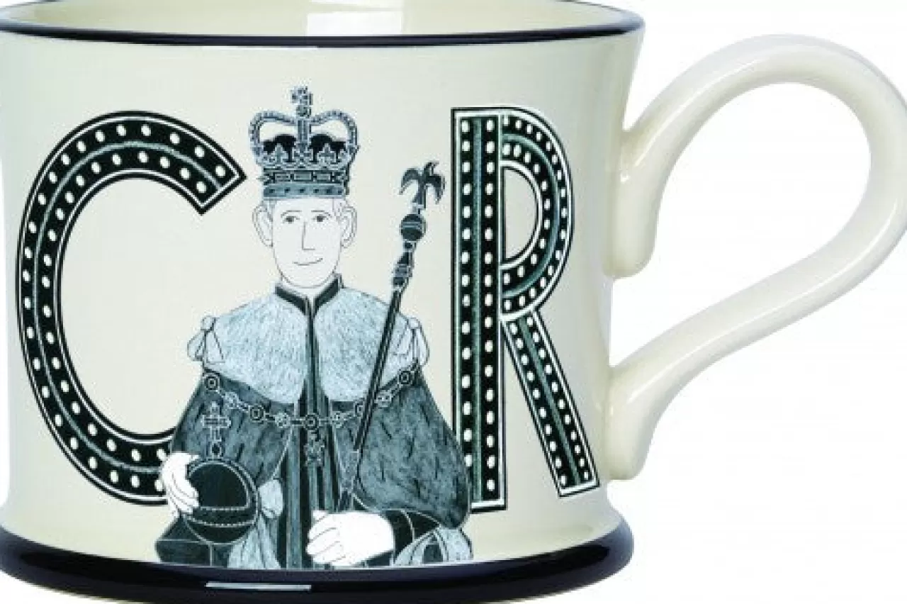 Outlet Moorland Pottery King Charles Iii Coronation Mug By