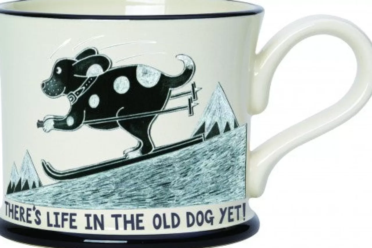 Clearance Moorland Pottery Life In The Old Dog Yet Mug By