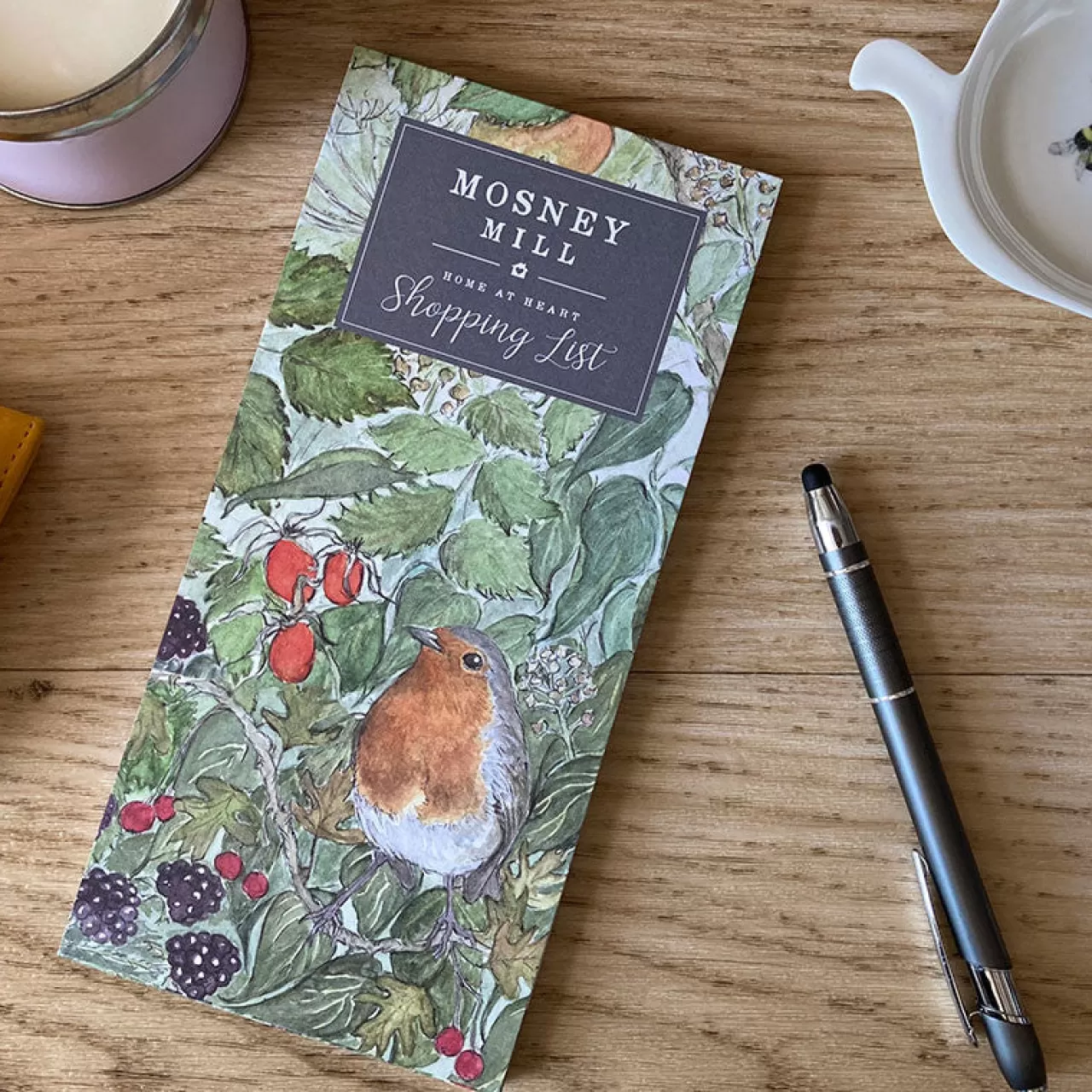 Flash Sale Mosney Mill Robin In Hedgerow Shopping List Pad