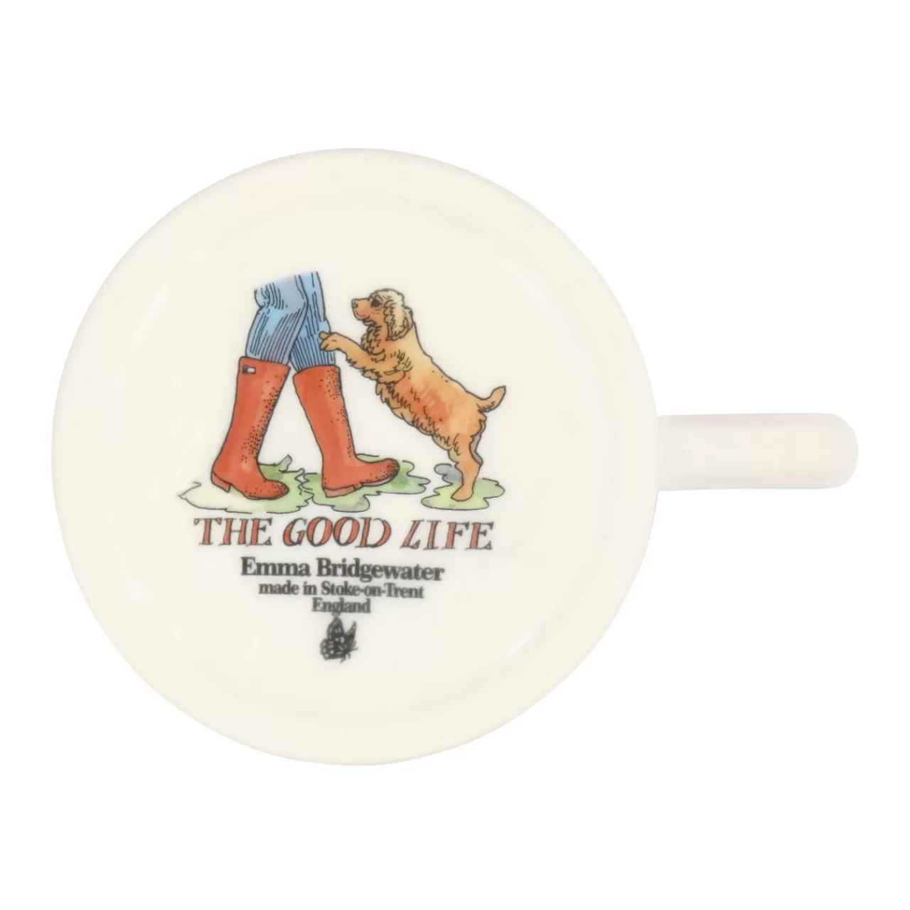 New Emma Bridgewater The Good Life Favorite Dog Walks 1/2 Pint Mug