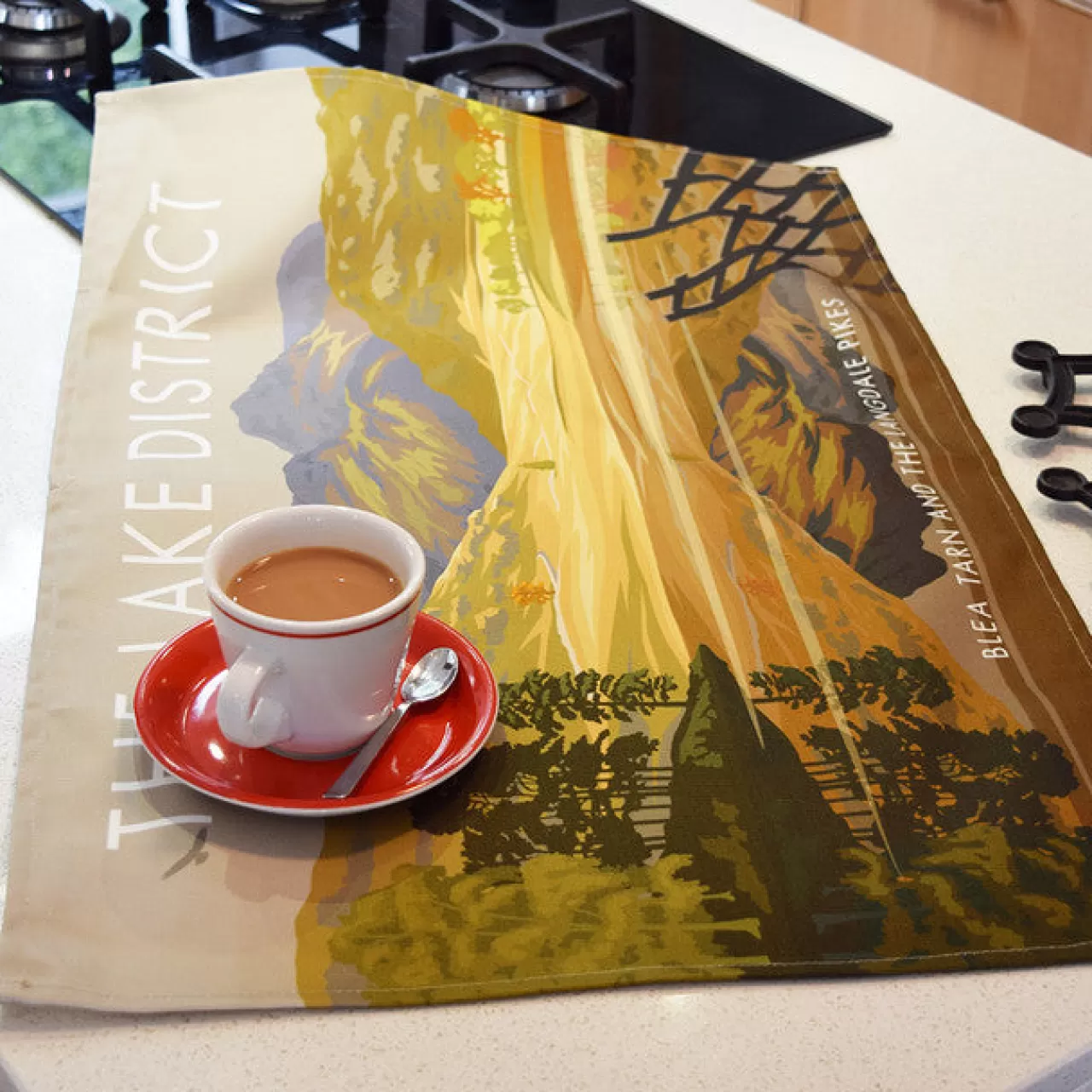 Discount Town Towels The Lake District - Blea Tarn And The Langdale Pikes Tea Towel