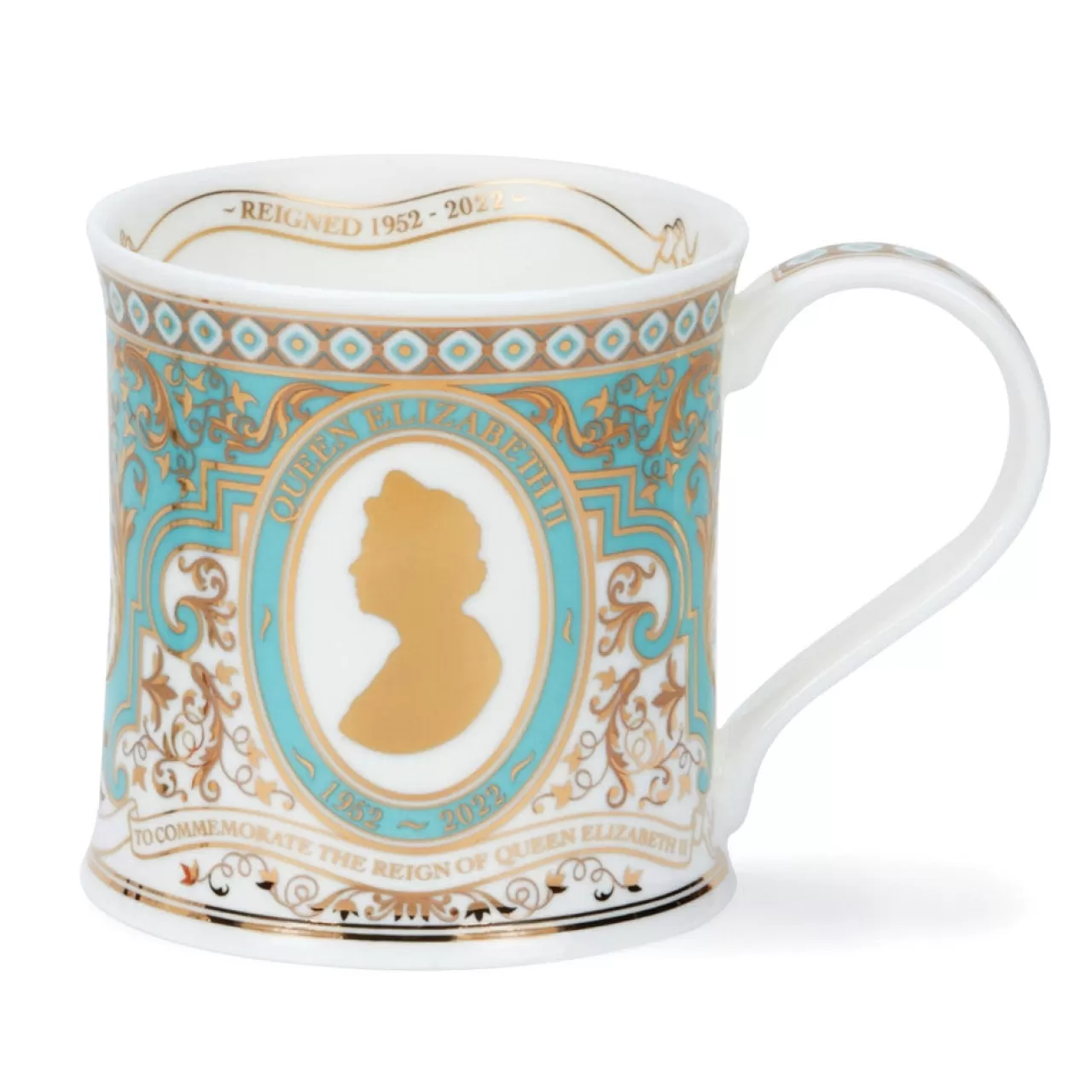 Hot Dunoon Wessex The Life & Reign Of Queen Elizabeth Ii Gold Mug