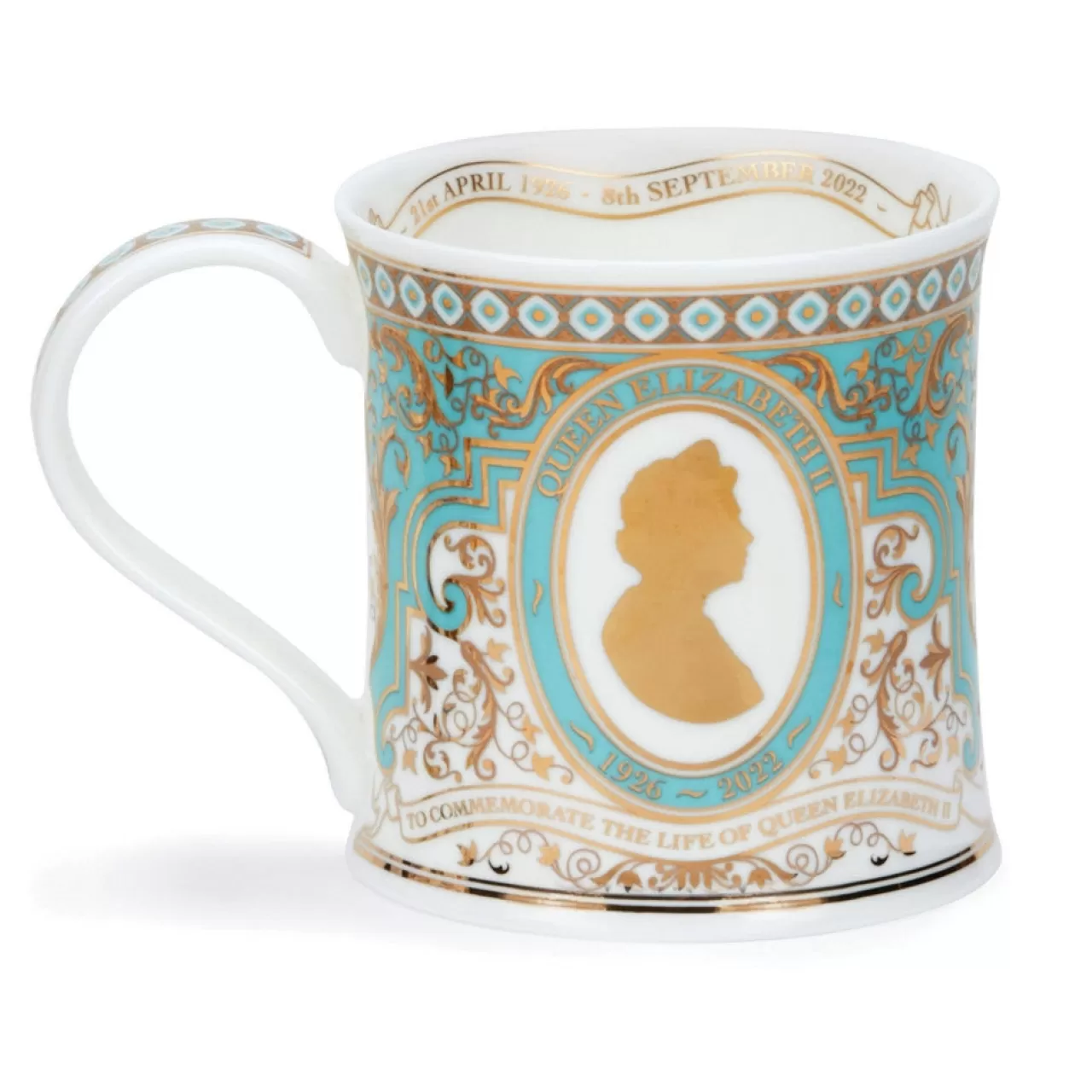 Hot Dunoon Wessex The Life & Reign Of Queen Elizabeth Ii Gold Mug